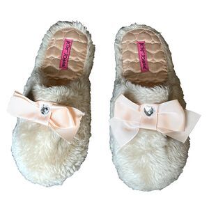 Betsey Johnson Rose Pink‎ Bow House Slippers Womens 11/12